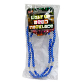 Light Up Bead Necklace- Blue - Batteries Included - Not For Children Under 3